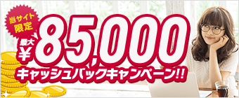 最大85,000円キャッシュバック