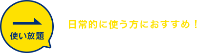 日常的に使う方におすすめ！完全定額プラン