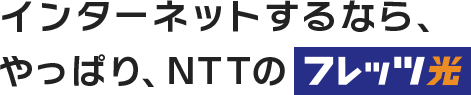 インターネットするならやっぱりNTTのフレッツ光