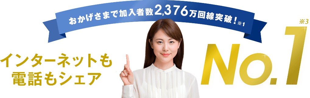 インターネットも電話もシェアNo1